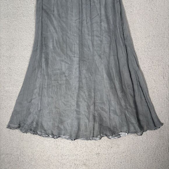 Laura Vann Women’s Size S Silk Gray Mini Dress Micro Pleat Layered Chiffon Jewel - Picture 4 of 16